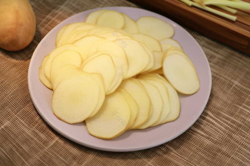 食材准备一盘土豆片薄片切片,高清,摄影图,摄影图片,图片大全,摄影图免费下载